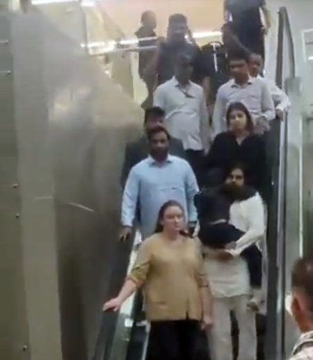 Pawan Kalyan returns from Singapore with son injured in fire accident