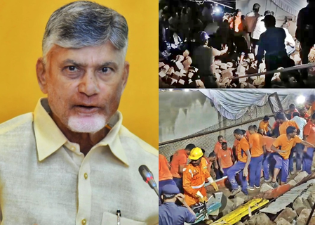 CM Naidu orders probe into Simhachalam temple wall collapse